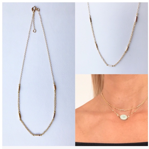 Etsy Jewelry - New 14k Gold Filled Bar Necklace